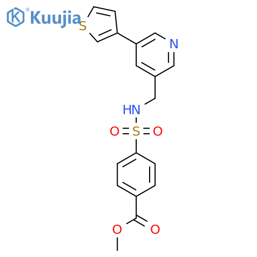 Methyl 4-[[[[5-(3-thienyl)-3-pyridinyl]methyl]amino]sulfonyl]benzoate structure
