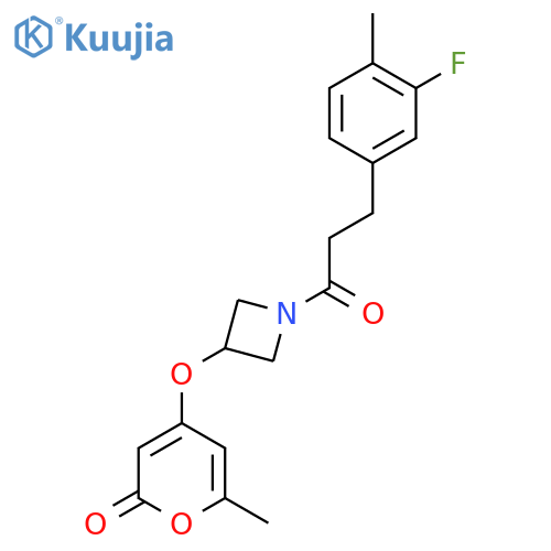 4-[[1-[3-(3-Fluoro-4-methylphenyl)-1-oxopropyl]-3-azetidinyl]oxy]-6-methyl-2H-pyran-2-one structure