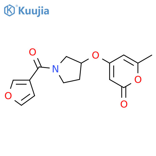 4-[1-(furan-3-carbonyl)pyrrolidin-3-yl]oxy-6-methylpyran-2-one structure