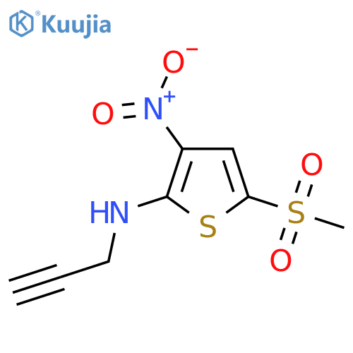 5-methanesulfonyl-3-nitro-N-(prop-2-yn-1-yl)thiophen-2-amine structure
