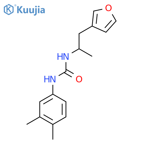 1-(3,4-dimethylphenyl)-3-[1-(furan-3-yl)propan-2-yl]urea structure