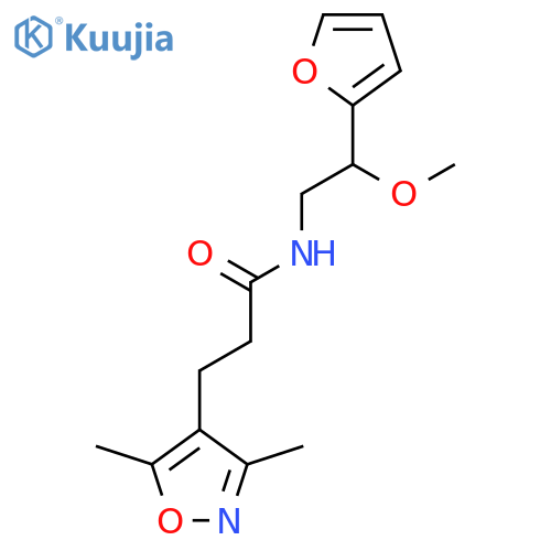 N-[2-(2-Furanyl)-2-methoxyethyl]-3,5-dimethyl-4-isoxazolepropanamide structure