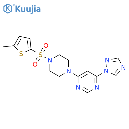 4-[4-(5-methylthiophen-2-yl)sulfonylpiperazin-1-yl]-6-(1,2,4-triazol-1-yl)pyrimidine structure