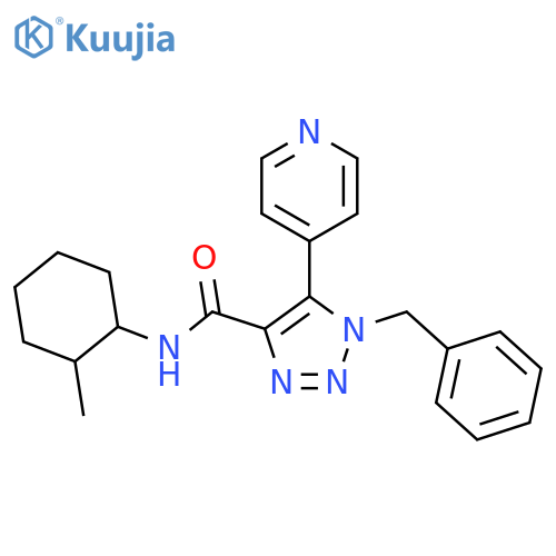 1-benzyl-N-(2-methylcyclohexyl)-5-(pyridin-4-yl)-1H-1,2,3-triazole-4-carboxamide structure