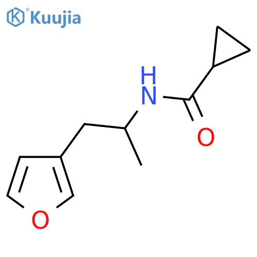 N-[1-(furan-3-yl)propan-2-yl]cyclopropanecarboxamide structure