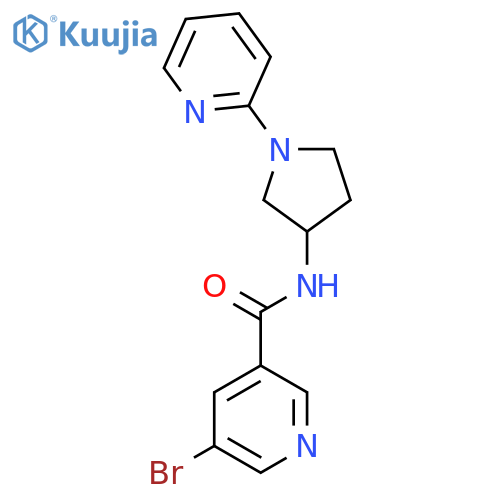 5-Bromo-N-[1-(2-pyridinyl)-3-pyrrolidinyl]-3-pyridinecarboxamide structure
