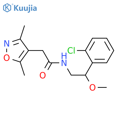 N-[2-(2-chlorophenyl)-2-methoxyethyl]-2-(3,5-dimethyl-1,2-oxazol-4-yl)acetamide structure