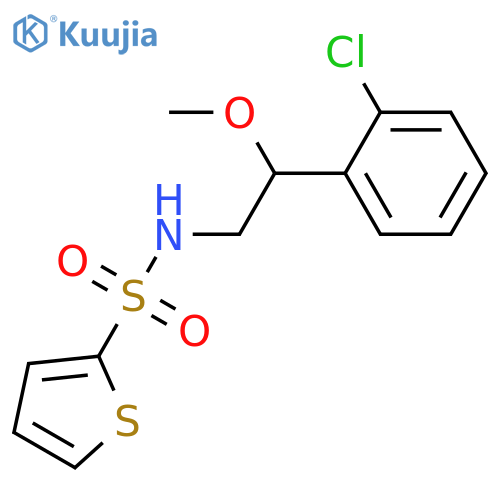 N-[2-(2-chlorophenyl)-2-methoxyethyl]thiophene-2-sulfonamide structure