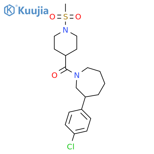 [3-(4-chlorophenyl)azepan-1-yl]-(1-methylsulfonylpiperidin-4-yl)methanone structure