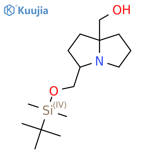 (3-(((tert-Butyldimethylsilyl)oxy)methyl)tetrahydro-1H-pyrrolizin-7a(5H)-yl)methanol structure