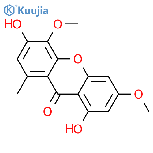 3,4,6,8-Tetrahydroxy-1-methylxanthone; 4,6-Di-Me ether structure