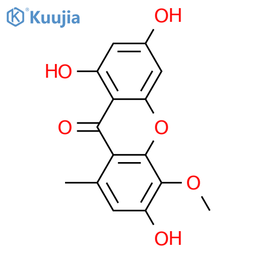 3,4,6,8-Tetrahydroxy-1-methylxanthone; 4-Me ether structure