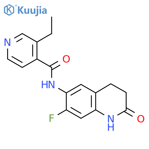 3-Ethyl-N-(7-fluoro-2-oxo-1,2,3,4-tetrahydroquinolin-6-yl)isonicotinamide structure