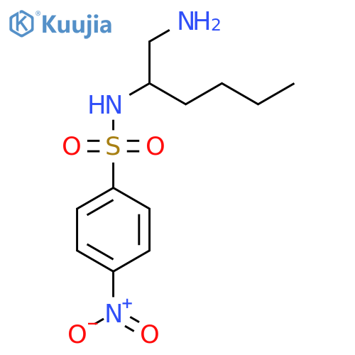 N-(1-Aminohexan-2-yl)-4-nitrobenzene-1-sulfonamide structure