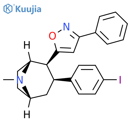 8-Azabicyclo[3.2.1]octane,3-(4-iodophenyl)-8-methyl-2-(3-phenyl-5-isoxazolyl)-, (1R,2S,3S,5S)- structure