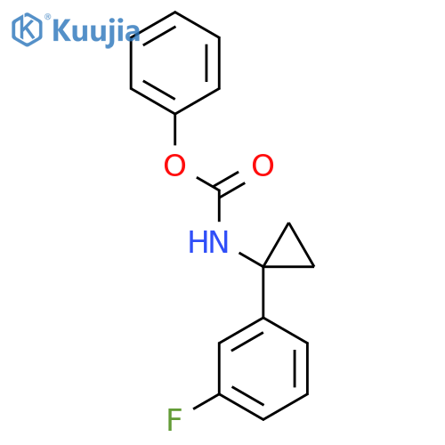 Phenyl (1-(3-fluorophenyl)cyclopropyl)carbamate structure