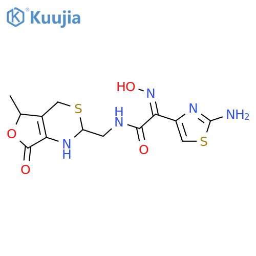 (Z)-2-(2-Aminothiazol-4-yl)-2-(hydroxyimino)-N-{(2RS,5RS)-5-methyl-7-oxo-2,4,5,7-tetrahydro-1H-furo3,4-d1,3thiazin-2-ylmethyl}acetamide structure