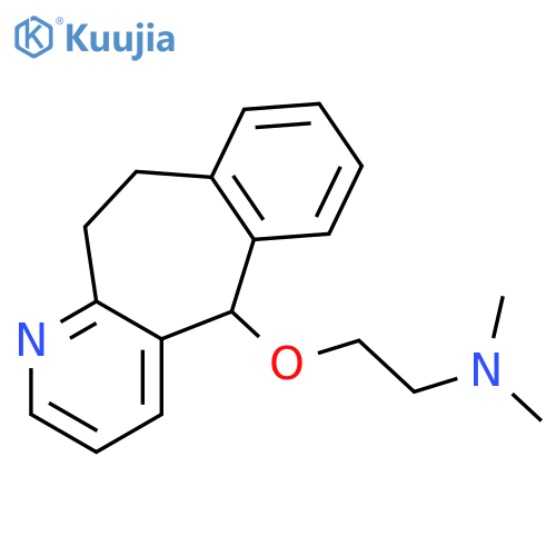 2-(10,11-dihydro-5H-benzo[4,5]cyclohepta[1,2-b]pyridin-5-yloxy)-N,N-dimethylethanamine structure