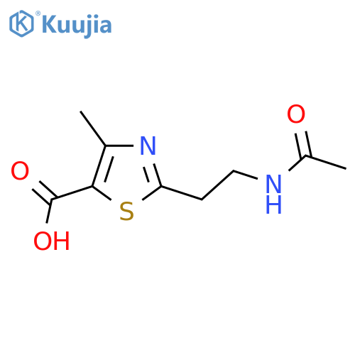 2-(2-Acetamidoethyl)-4-methyl-1,3-thiazole-5-carboxylic acid structure