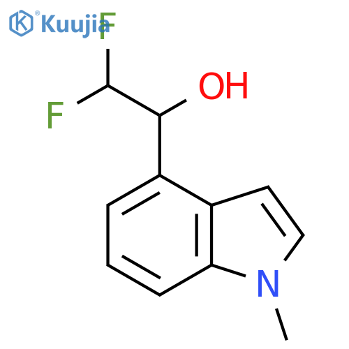 2,2-difluoro-1-(1-methyl-1H-indol-4-yl)ethan-1-ol structure