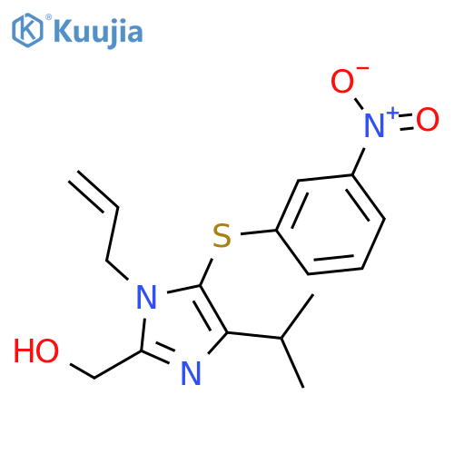 {4-(1-methylethyl)-5-[(3-nitrophenyl)sulfanyl]-1-prop-2-en-1-yl-1H-imidazol-2-yl}methanol structure