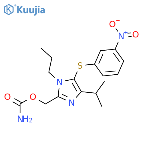 {4-(1-methylethyl)-5-[(3-nitrophenyl)sulfanyl]-1-propyl-1H-imidazol-2-yl}methyl carbamate structure