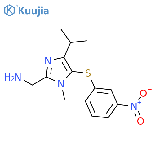 1H-Imidazole-2-methanamine,1-methyl-4-(1-methylethyl)-5-[(3-nitrophenyl)thio]- structure
