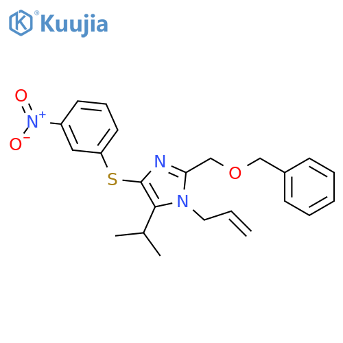 1H-Imidazole,5-(1-methylethyl)-4-[(3-nitrophenyl)thio]-2-[(phenylmethoxy)methyl]-1-(2-propenyl)- structure