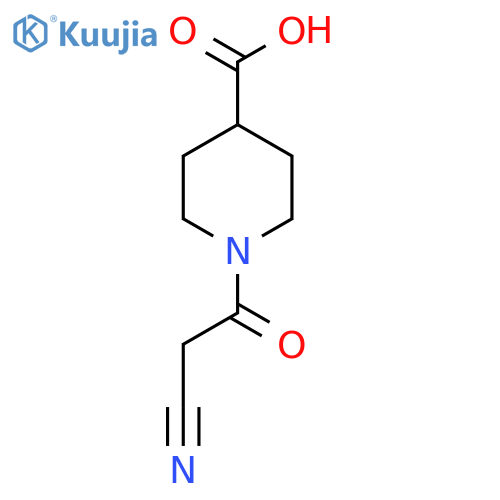 1-(2-Cyanoacetyl)piperidine-4-carboxylic acid structure