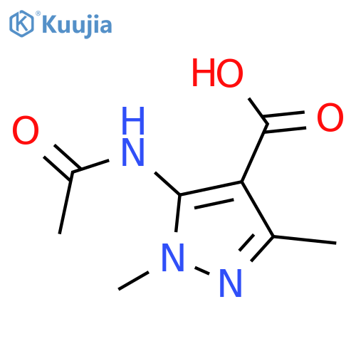 5-acetamido-1,3-dimethyl-1H-pyrazole-4-carboxylic acid structure
