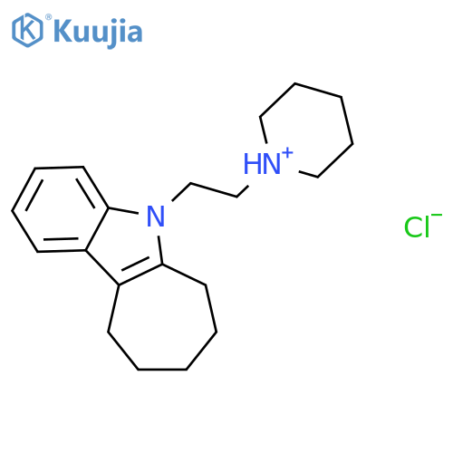 Cyclohept[b]indole,5,6,7,8,9,10-hexahydro-5-[1-(1-piperidinyl)ethyl]-, hydrochloride (1:1) structure