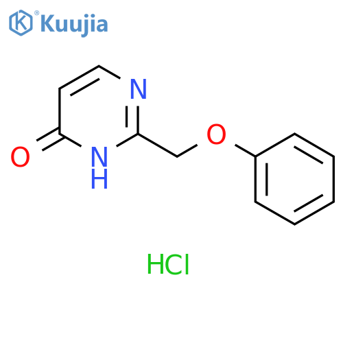 2-(phenoxymethyl)-1,4-dihydropyrimidin-4-one hydrochloride structure