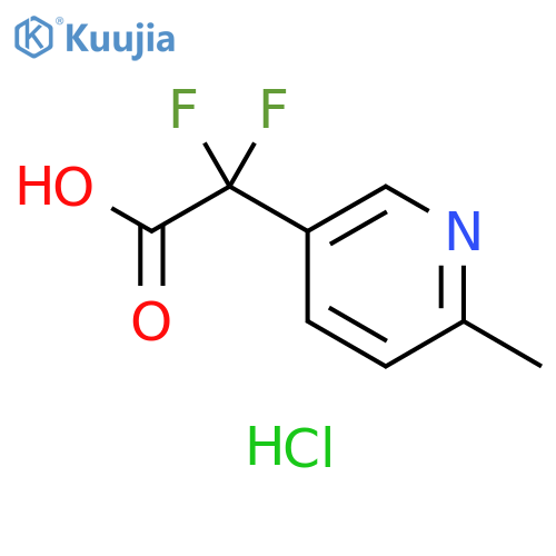 2,2-difluoro-2-(6-methylpyridin-3-yl)acetic acid hydrochloride structure