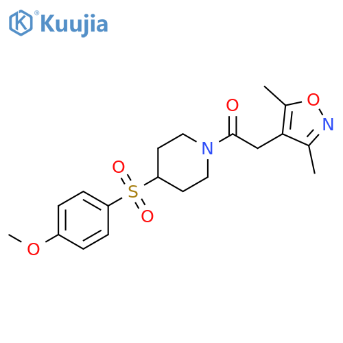 2-(3,5-dimethyl-1,2-oxazol-4-yl)-1-[4-(4-methoxybenzenesulfonyl)piperidin-1-yl]ethan-1-one structure