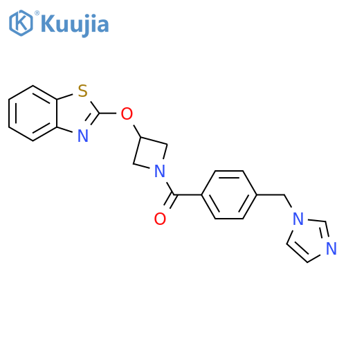 2-[(1-{4-[(1H-imidazol-1-yl)methyl]benzoyl}azetidin-3-yl)oxy]-1,3-benzothiazole structure