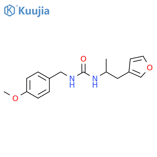 3-[1-(furan-3-yl)propan-2-yl]-1-[(4-methoxyphenyl)methyl]urea structure