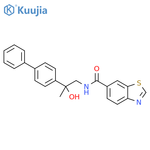 N-(2-{[1,1'-biphenyl]-4-yl}-2-hydroxypropyl)-1,3-benzothiazole-6-carboxamide structure