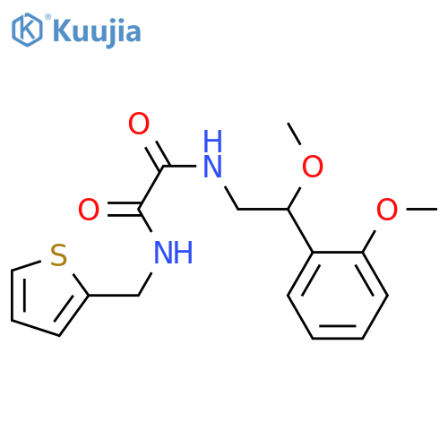N'-[2-methoxy-2-(2-methoxyphenyl)ethyl]-N-(thiophen-2-ylmethyl)oxamide structure