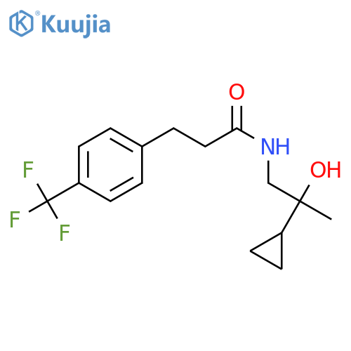 N-(2-cyclopropyl-2-hydroxypropyl)-3-[4-(trifluoromethyl)phenyl]propanamide structure