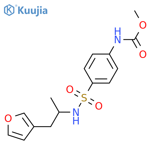 methyl N-(4-{[1-(furan-3-yl)propan-2-yl]sulfamoyl}phenyl)carbamate structure