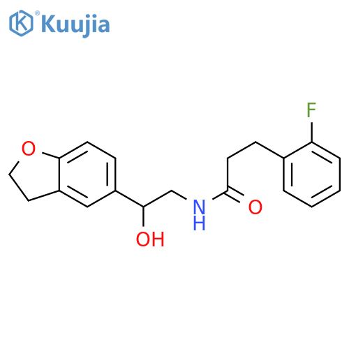N-[2-(2,3-dihydro-1-benzofuran-5-yl)-2-hydroxyethyl]-3-(2-fluorophenyl)propanamide structure