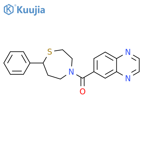 6-(7-phenyl-1,4-thiazepane-4-carbonyl)quinoxaline structure