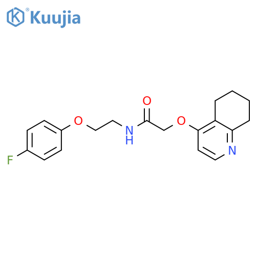 N-[2-(4-fluorophenoxy)ethyl]-2-(5,6,7,8-tetrahydroquinolin-4-yloxy)acetamide structure
