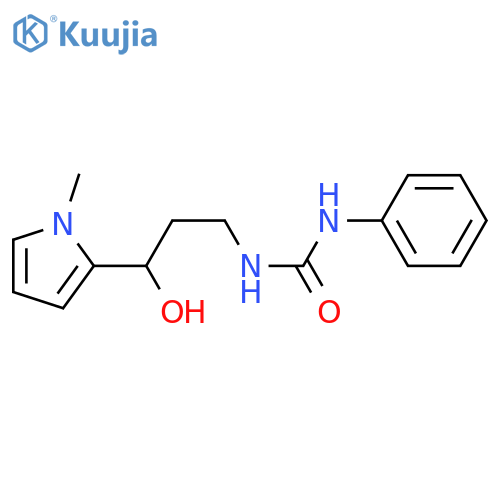 3-[3-hydroxy-3-(1-methyl-1H-pyrrol-2-yl)propyl]-1-phenylurea structure