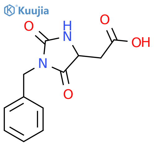 (1-Benzyl-2,5-dioxoimidazolidin-4-yl)acetic acid structure