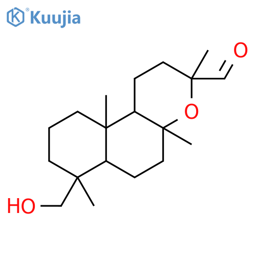 15-Nor-5b,8bH,8bH,10a-labdan-14-al,8,13-epoxy-19-hydroxy-, (13R)-(-)- (8CI) structure