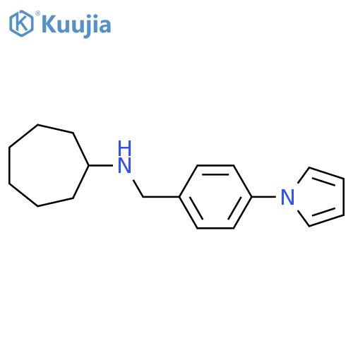 Cycloheptyl-(4-pyrrol-1-yl-benzyl)-amine structure
