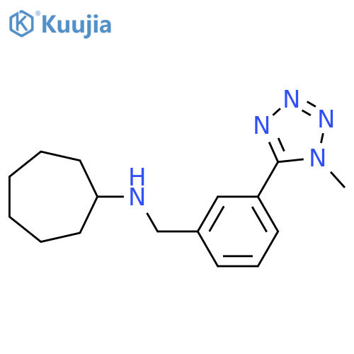 N-[[3-(1-methyltetrazol-5-yl)phenyl]methyl]cycloheptanamine structure