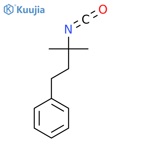 (3-isocyanato-3-methylbutyl)benzene structure