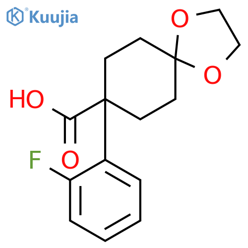1,4-Dioxaspiro[4.5]decane-8-carboxylic acid, 8-(2-fluorophenyl)- structure